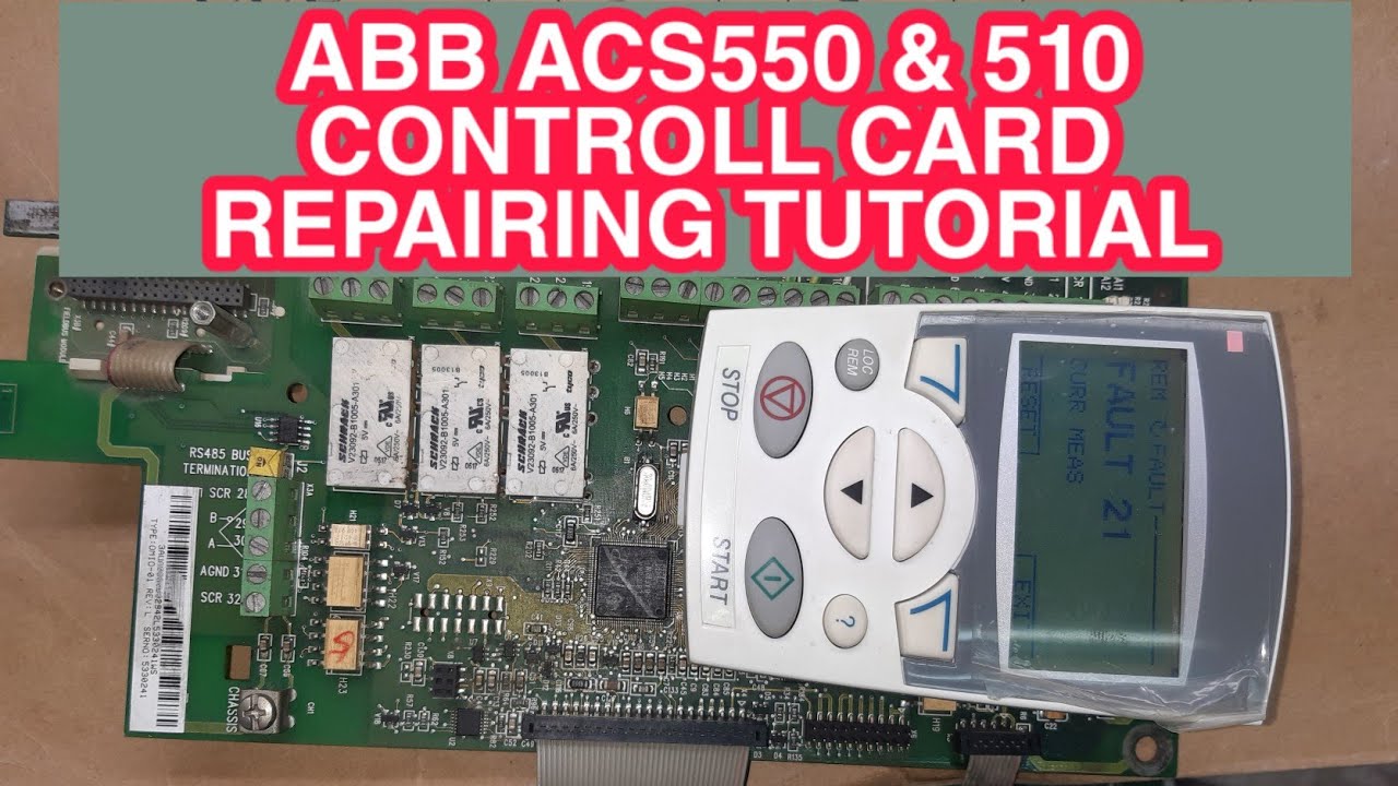 Abb Acs510 And Acs550  controll card repairing tutorial | Parameter off  fault fix in urdu And hindi