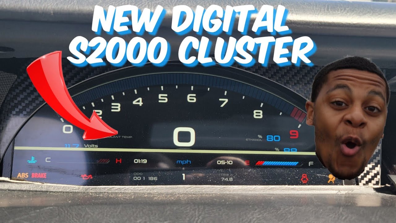 id4motion's digital s2000 cluster in my turbo honda prelude