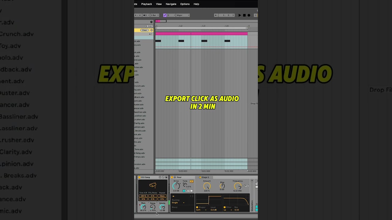 Click to audio track in Ableton live