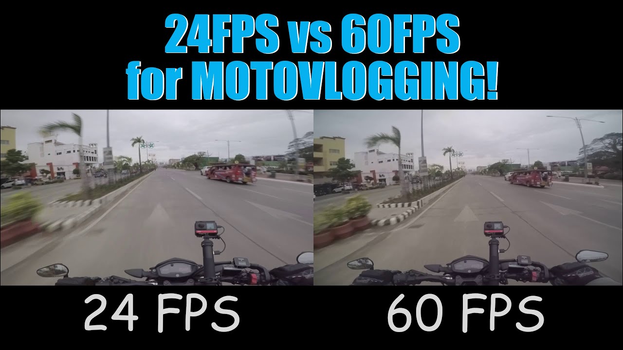 GoPro 24FPS vs 60 FPS comparison - Motion Blur, Slow Motion, Low Light Motovlog settings!