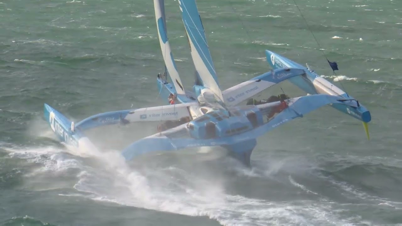 Trois chavirages d&eacute;j&agrave; sur la Transat Caf&eacute; l&rsquo;Or au d&eacute;part du Havre  ! #voile 
