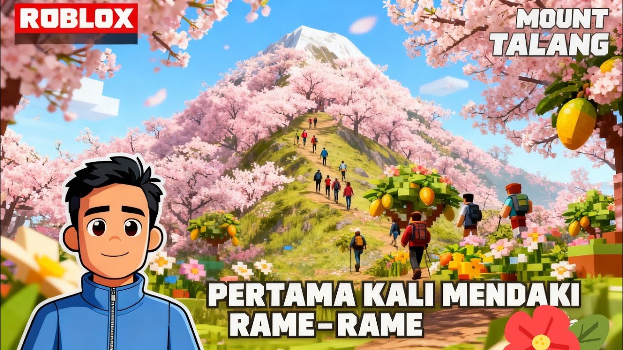 Pertama Kali Rame-Rame Naik Gunung Talang - Mount Talang | ROBLOX INDONESIA