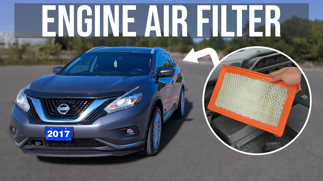 Как заменить воздушный фильтр двигателя - Nissan Murano (2015-2024)