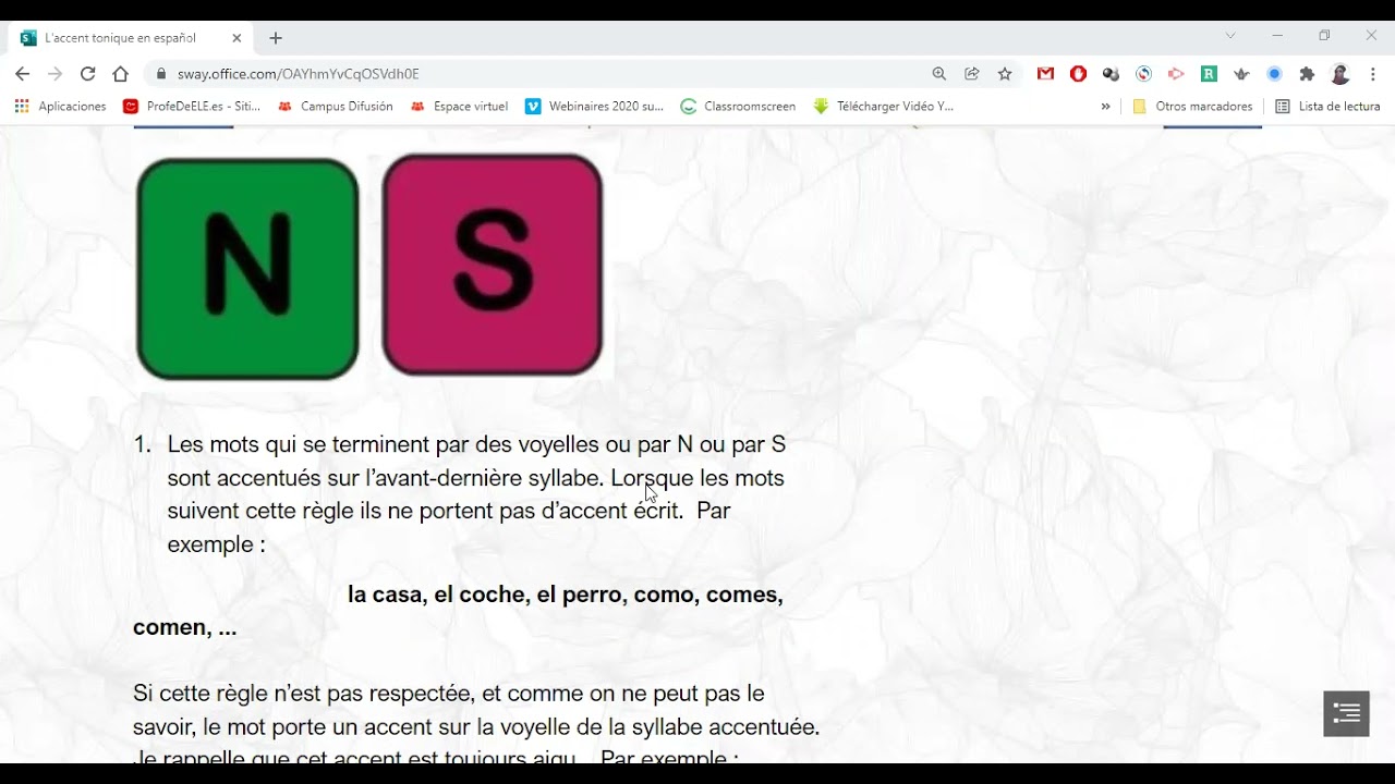 L'accentuation en espagnol