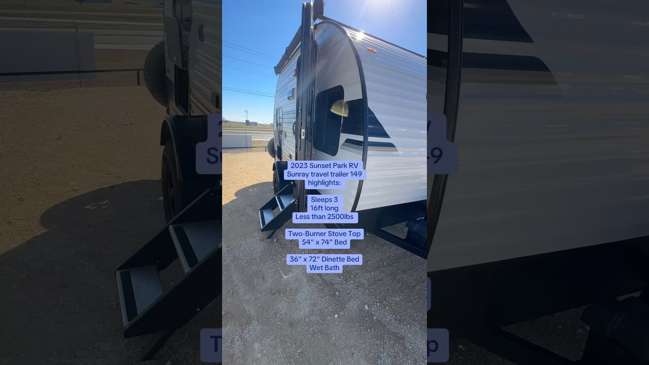 2023 Sunset Park RV Sunray 149 Used Light weight camper for sale #under5 #rvtravel   #rvsforsale