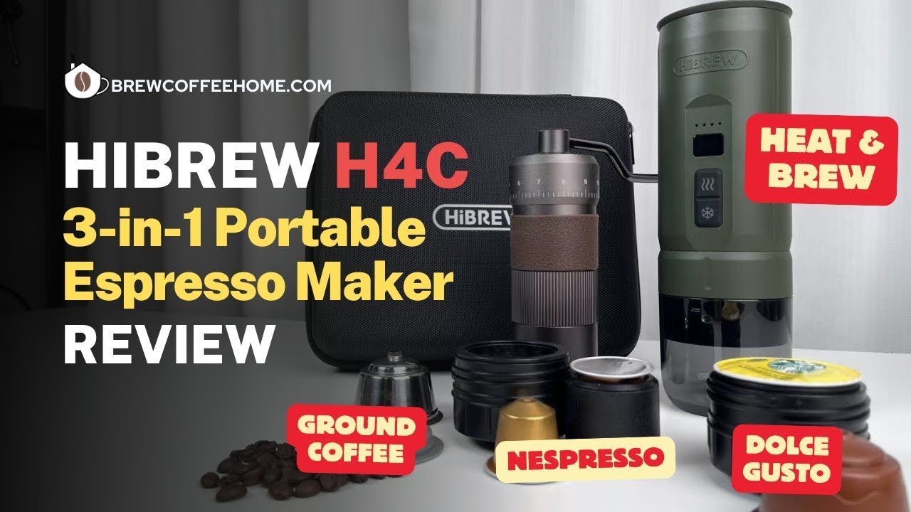 HiBREW Cafetera Port&aacute;til ☕🚗 | Prepara Caf&eacute; Espresso en Cualquier Lugar