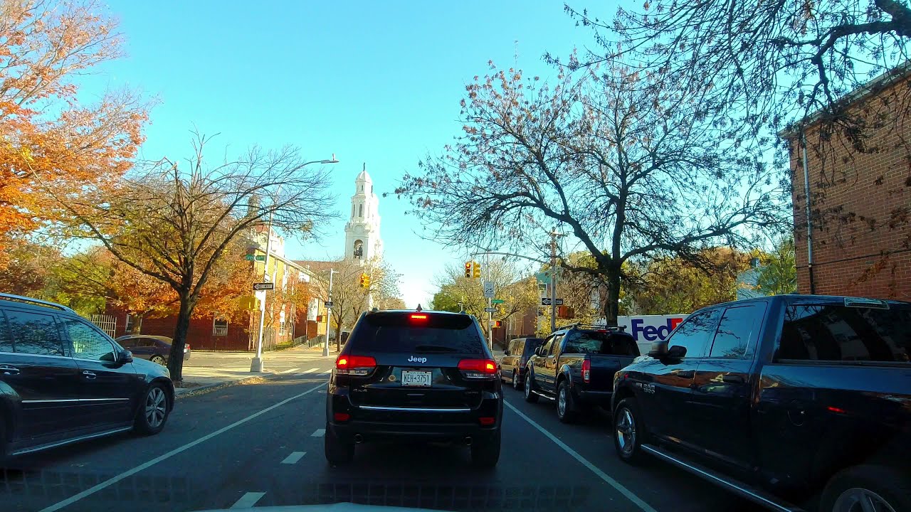 Drive down Central Ave  and Evergreen Ave in Bushwick Brooklyn NY
