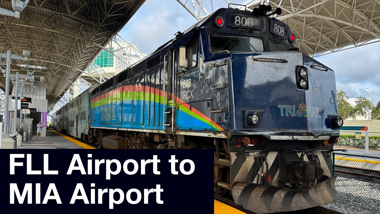 Tri Rail, Train ride from Fort Lauderdale International Airport FLL to Miami International Airport