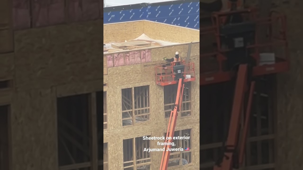 Fixing of Sheetrock on New exterior framing, #journalsquare ,#jerseycity ,#newjersey ,#usa 🇺🇸