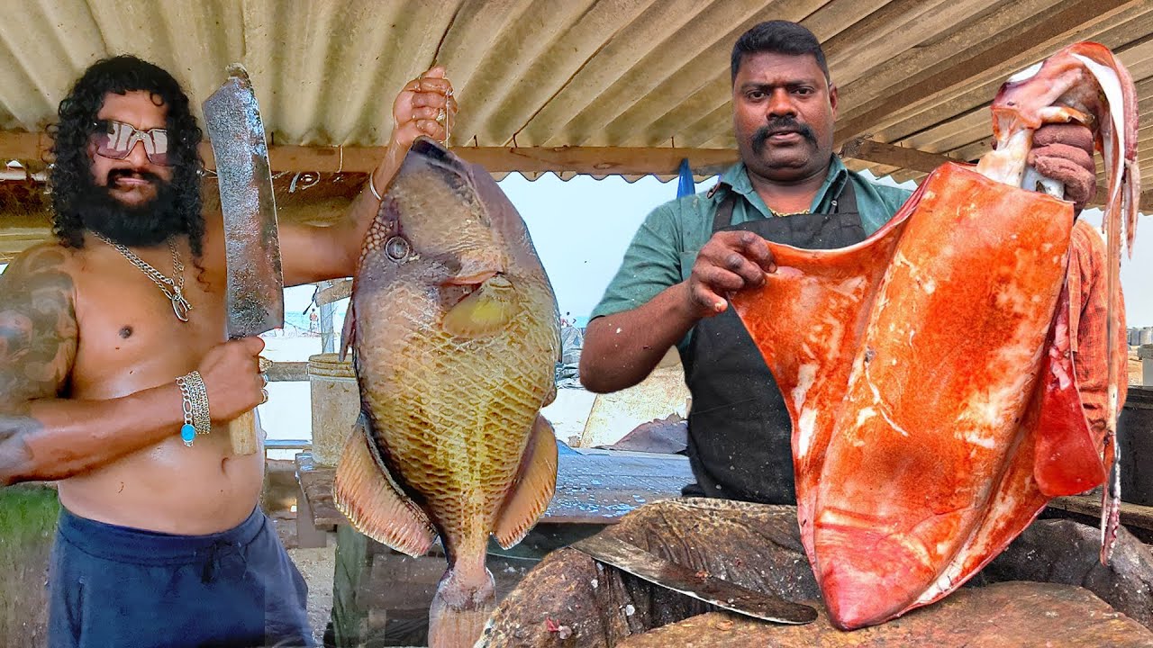 Amazing Master Cutting Skills! Mr. Selvam vs. Mr. Ravi&rsquo;s Epic Fish Cutting Duel! Face to Face