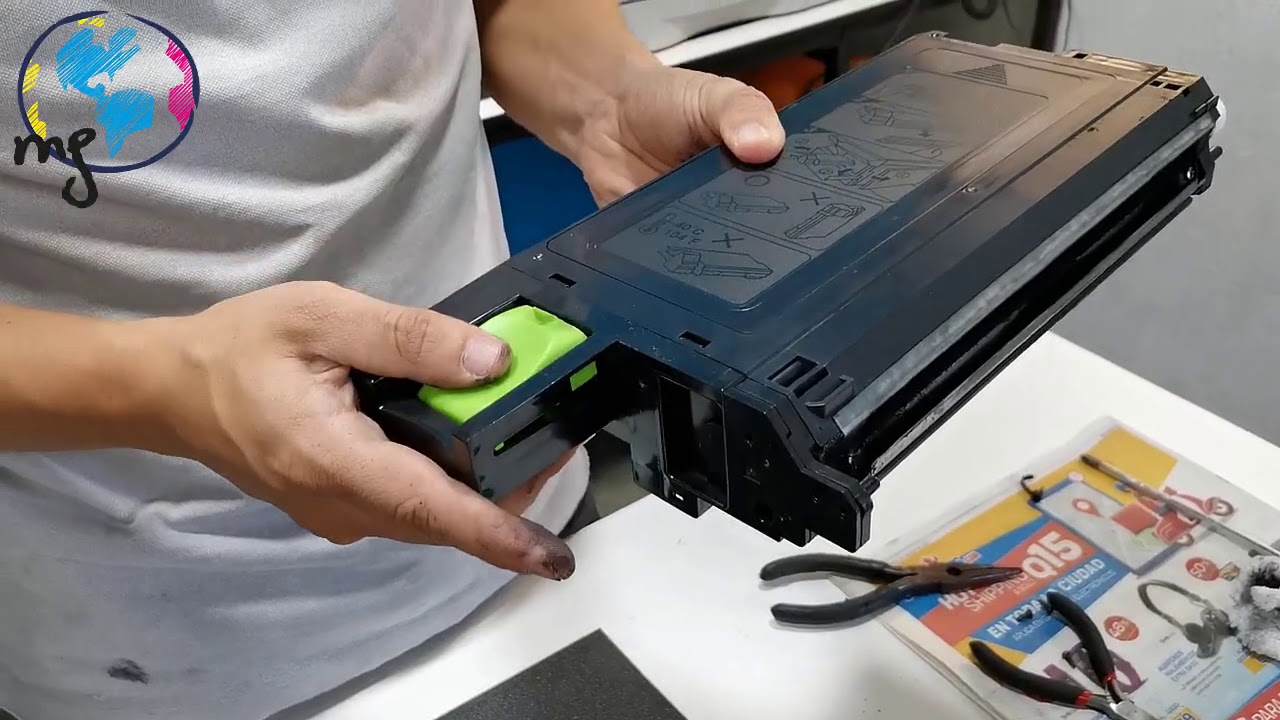 ✅ Como Recargar Toner en Sharp AL2031 AL2041 AL2051 + Chip de Toner Tutorial Fácil paso a paso
