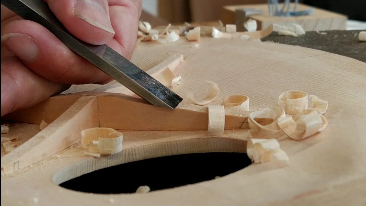 Arch top mandolin bracing