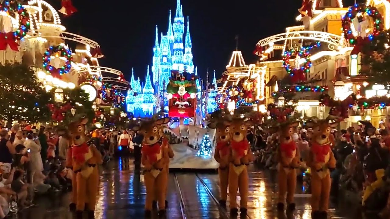Mickey's Once Upon a Christmastime Parade 2019 - BEST VIEW!! - Walt Disney World