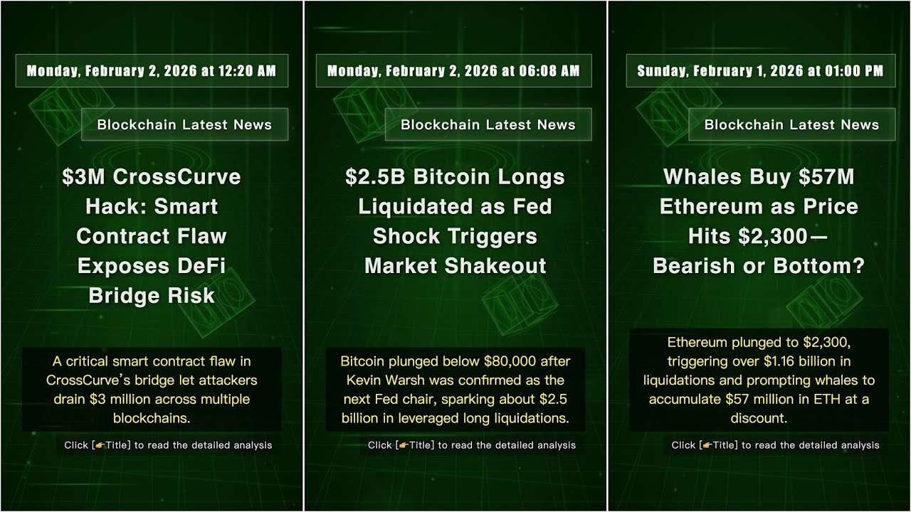 Blockchain News: Tuesday, February 3, 2026 at 06:19 AM 