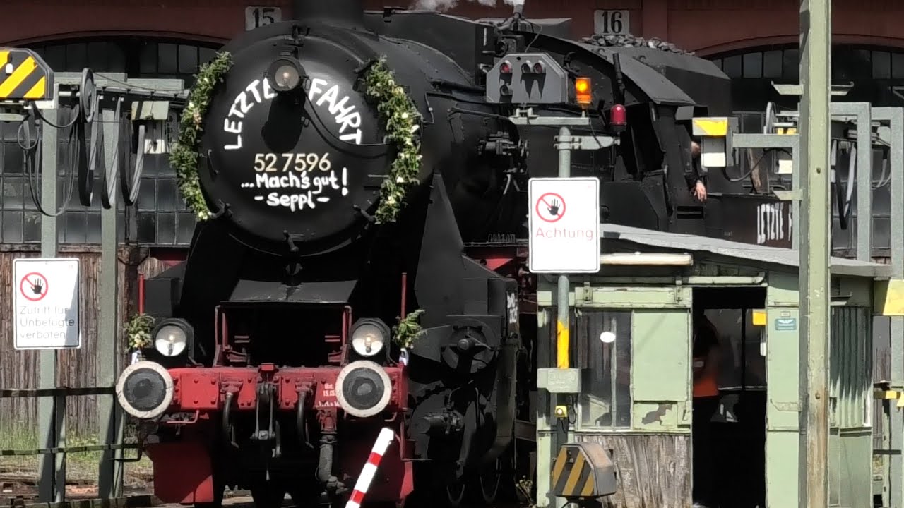 Mach's gut, Seppl. Ein melancholisches Motto für die letzte Fahrt der BR 52 der Zollernbahn Rottweil