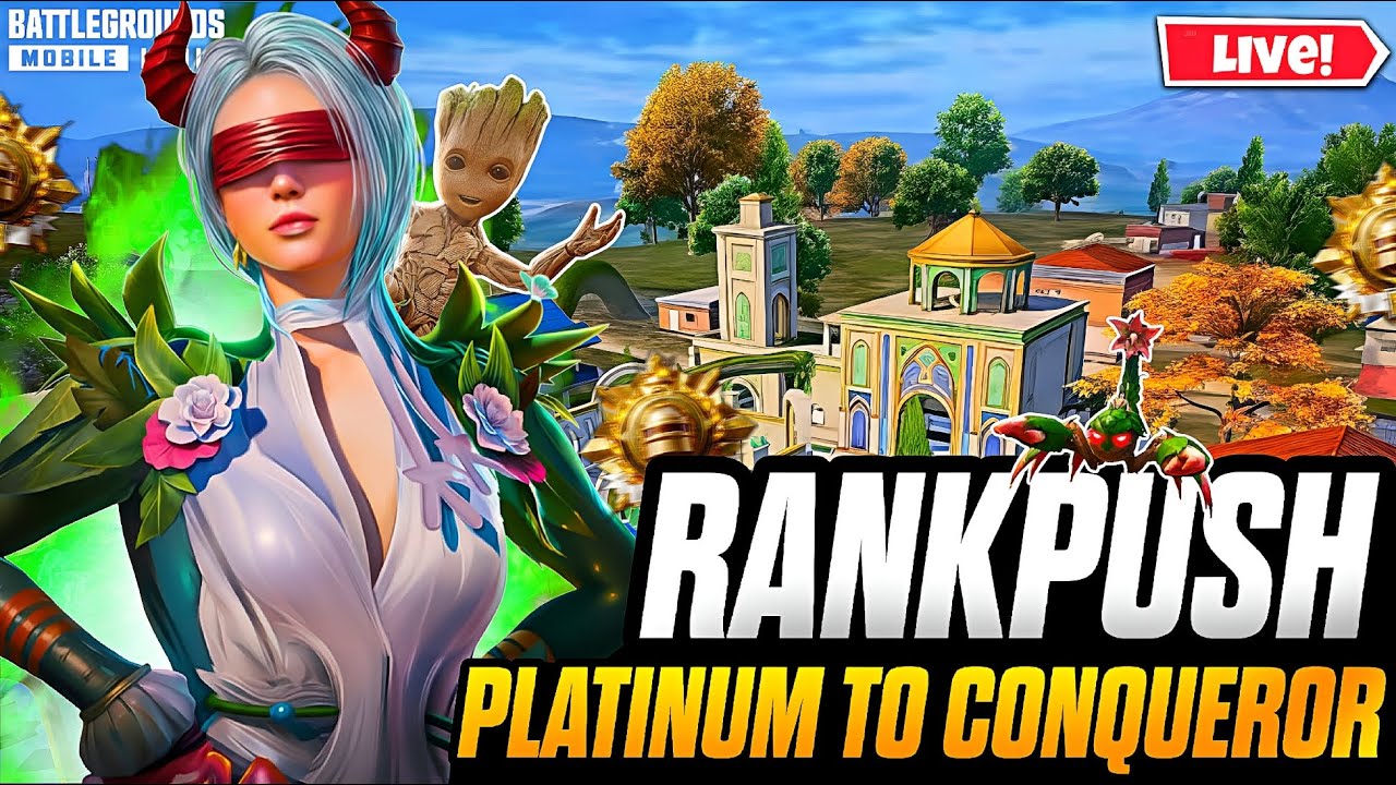 PLATINUM TO CONQUEROR RANK PUSH LIVE | 4 DAYS CONQUEROR CHALLENGE | BGMI LIVE |