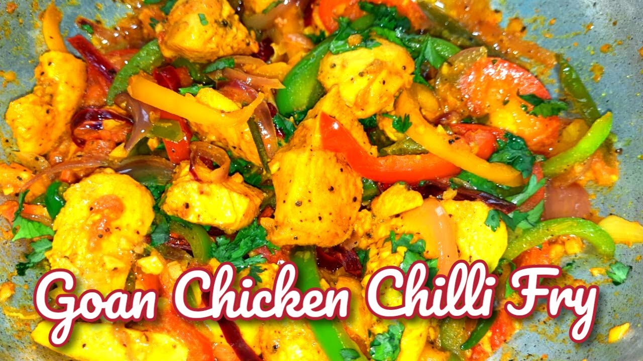 Chilli chicken recipe | Chicken Chilli fry | Dry chilly chicken | Goan style chicken recipe