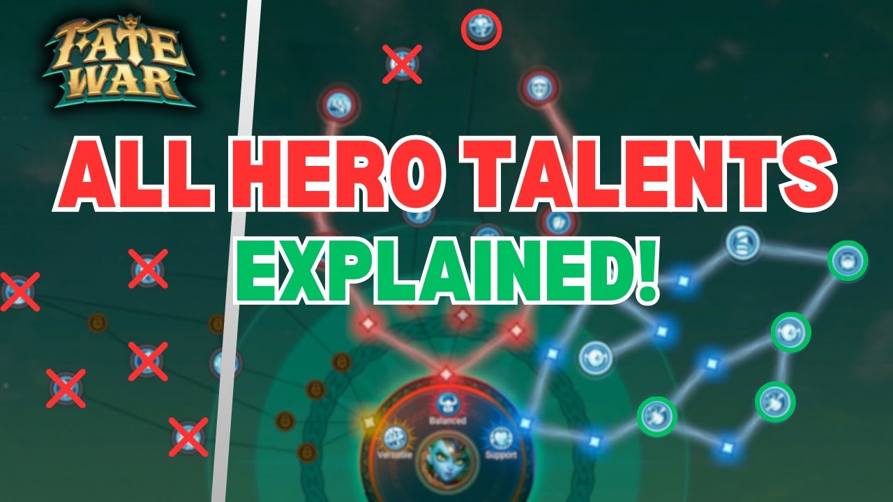 ALL HERO TALENTS GUIDE FATE WAR