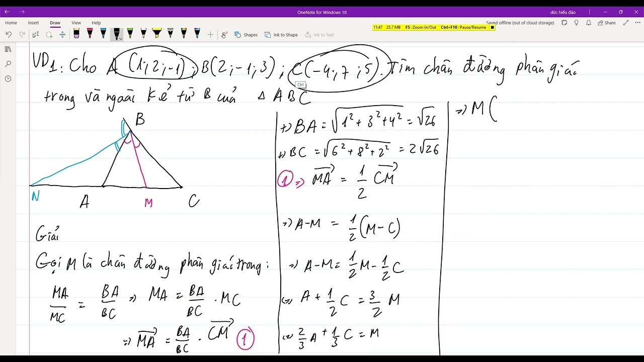 Đường ph&acirc;n gi&aacute;c - OXYZ