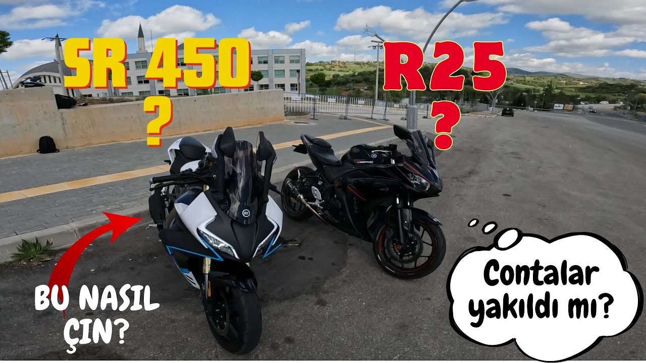 450SR VS YAMAHA R25 !!! // BU NASIL ÇİN ? // HANGİSİNİ TERCİH EDERDİM ? // ARABALARLA YARIŞTIK //