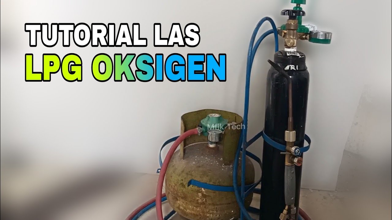 Tutorial cara menggunakan las LPG oksigen mini kecil untuk ngelas pipa tembaga AC