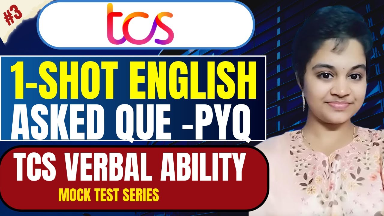TCS NQT 1-SHOT Verbal Ability | TCS NQT Previous year questions