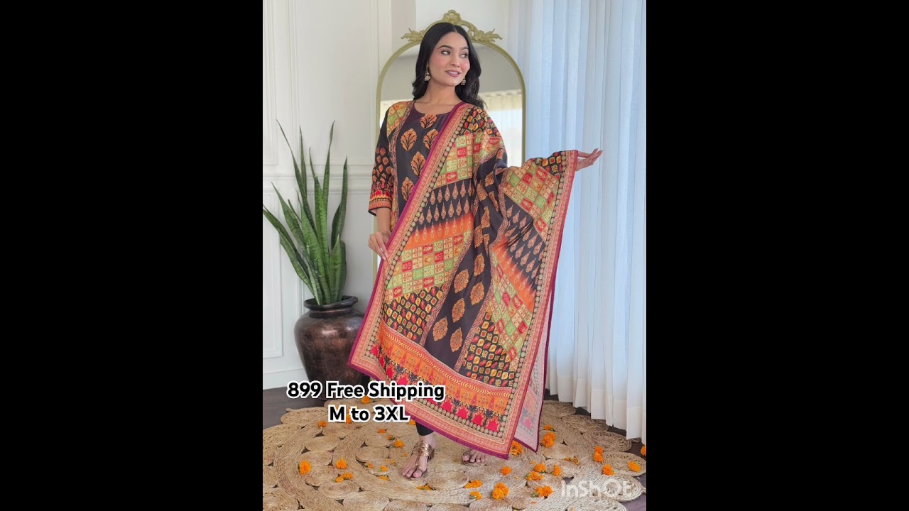 🌸 Beautiful Maslin 3 piece set 🌸#viralshorts #youtubeshorts #fashion