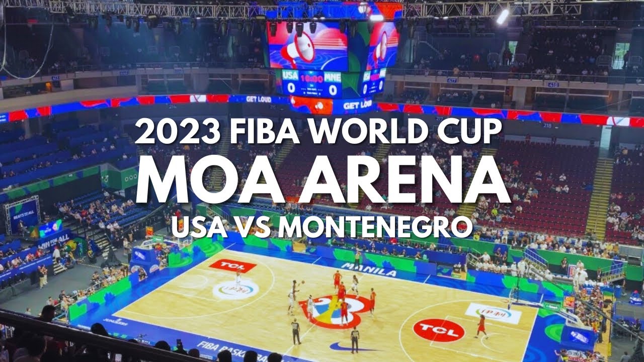USA vs Montenegro, 2023 FIBA WORLD CUP🏀| HD | SM MOA ARENA | Pasay City, Philippines