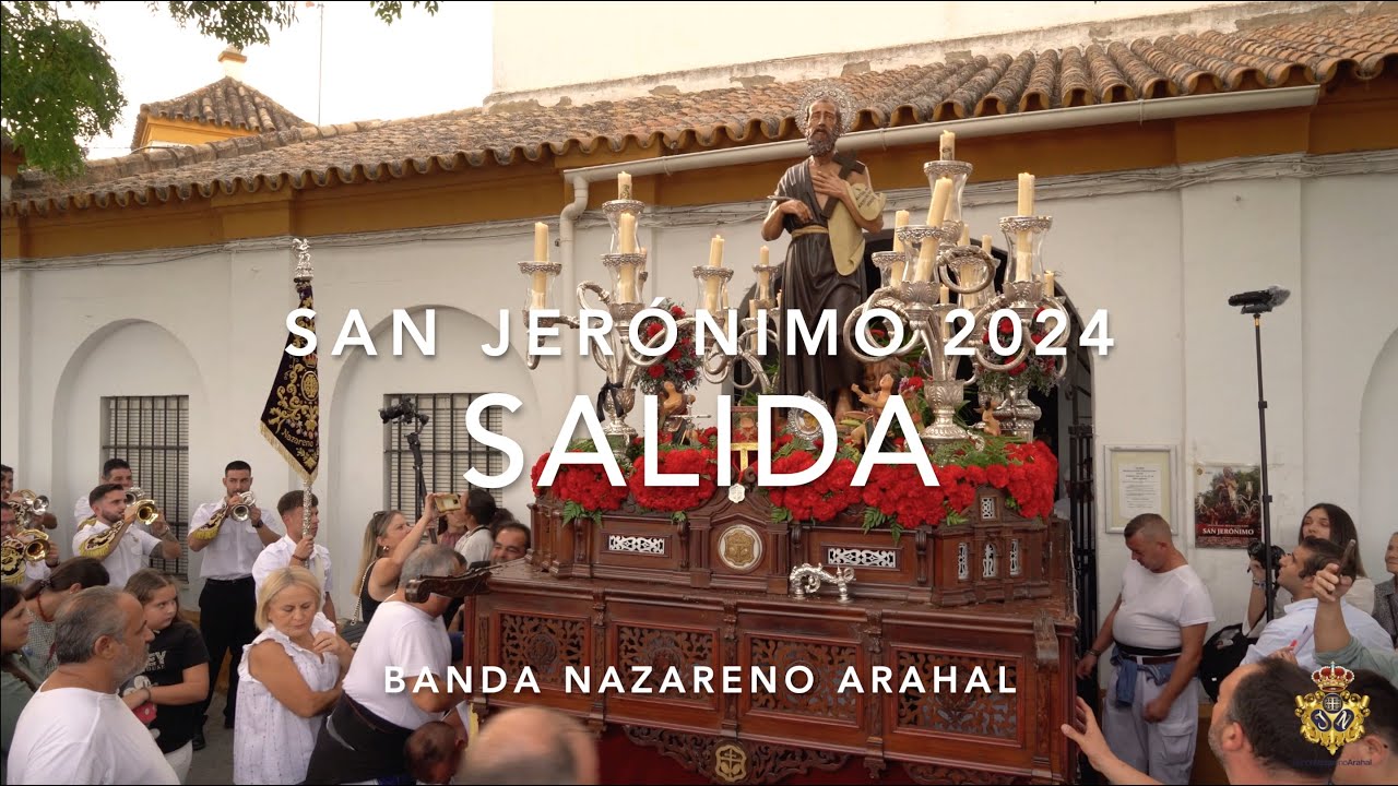 4K | SAN JERÓNIMO SEVILLA 2024 | SALIDA [Banda Nazareno Arahal]