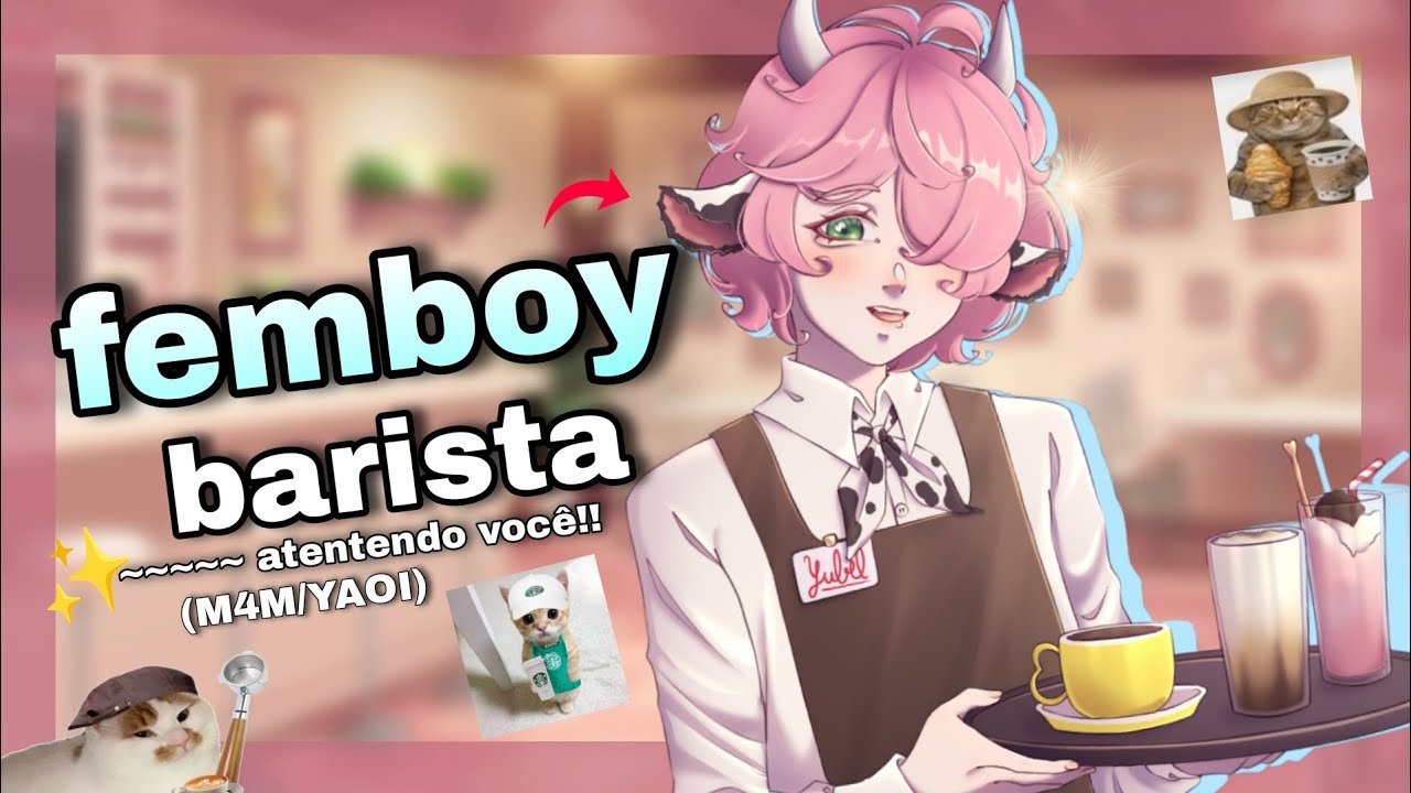『ASMR』- Femboy Barista Atendendo Você! ☕🎀 (M4M/YAOI) (Admirador Secreto) (Sons de Chuva)