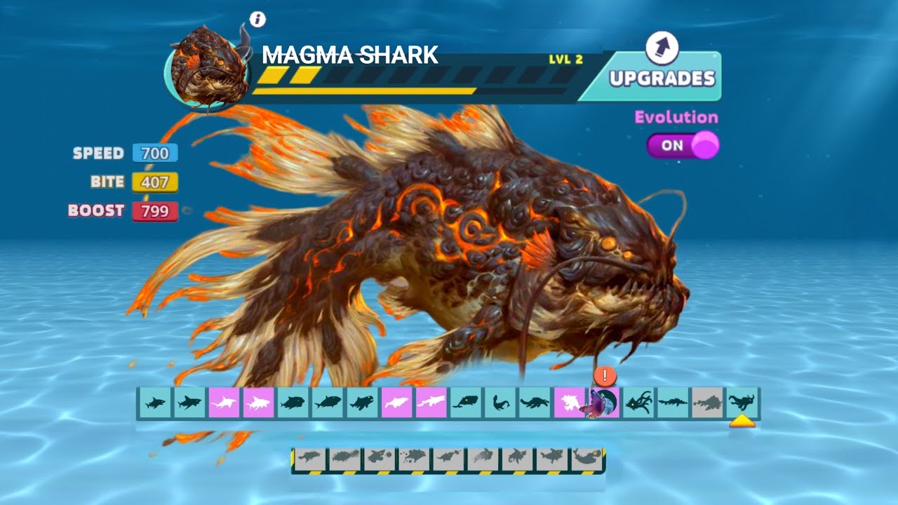 ALL 29 HUNGRY SHARK EVOLUTION UNLOCKED - NEW MAGMA SHARK COMING SOON SPECIAL SHARK (MONSTER SEA)