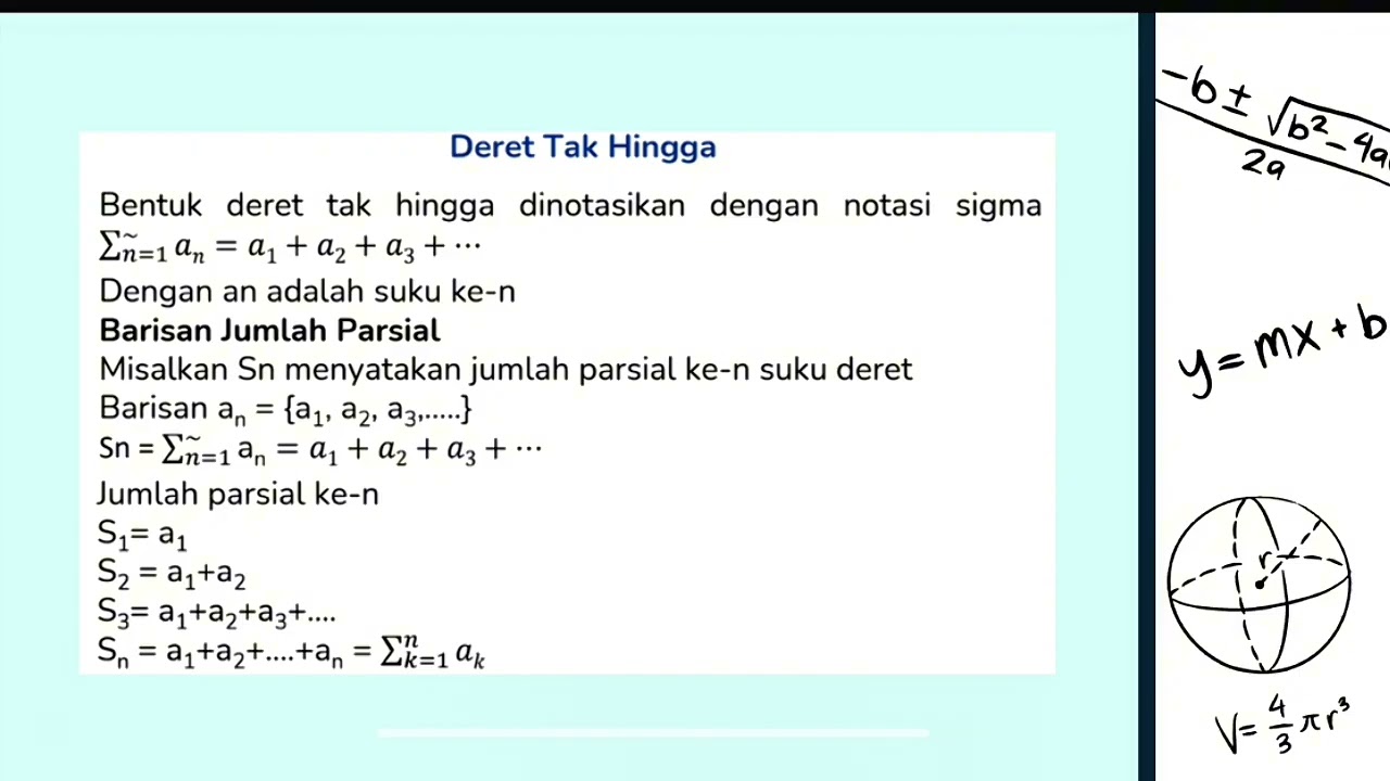 KALKULUS II (Penjelasan Materi Barisan & Deret, Koordinat Kutub, Irisan Kerucut, Hampiran) 