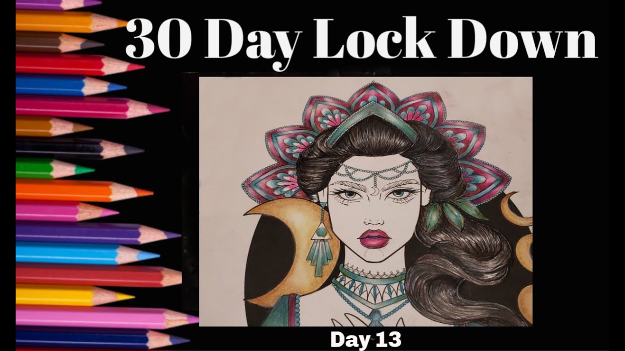 The Last Two Colored Pencils Added To The Hair. Real Time Drawing / Coloring (pt 2 of 2)
