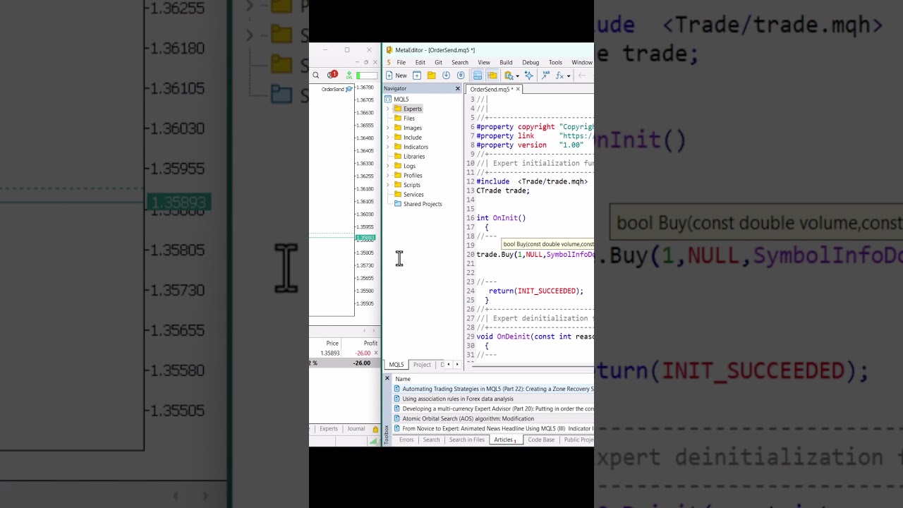 How to Create Forex Robot ? Mql5