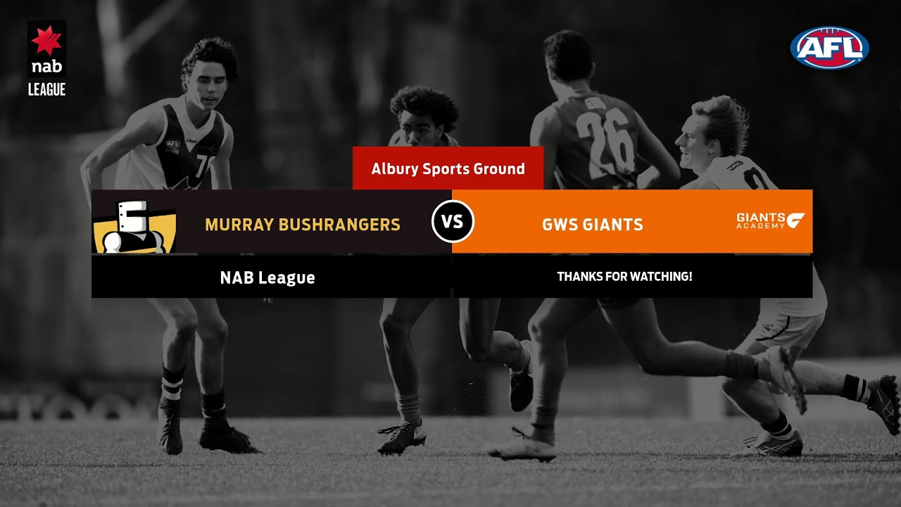NAB LEAGUE 2019: Round 6 - Murray v Giants Academy (Full Game)