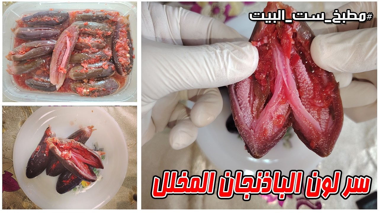 من غير قلى اعملى الباذنجان السريع بتتبيله مميزه وسر اللون بتاعه