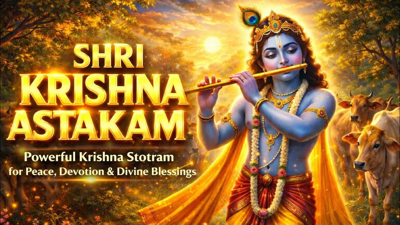Shri Krishnashtakam | Powerful Krishna Stotram for Peace, Devotion & Divine Blessings