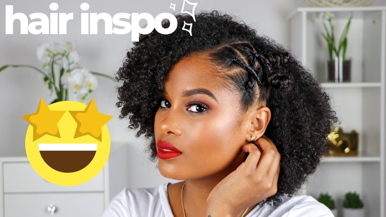 natural hair tutorial: side part with twists || alyssa marie