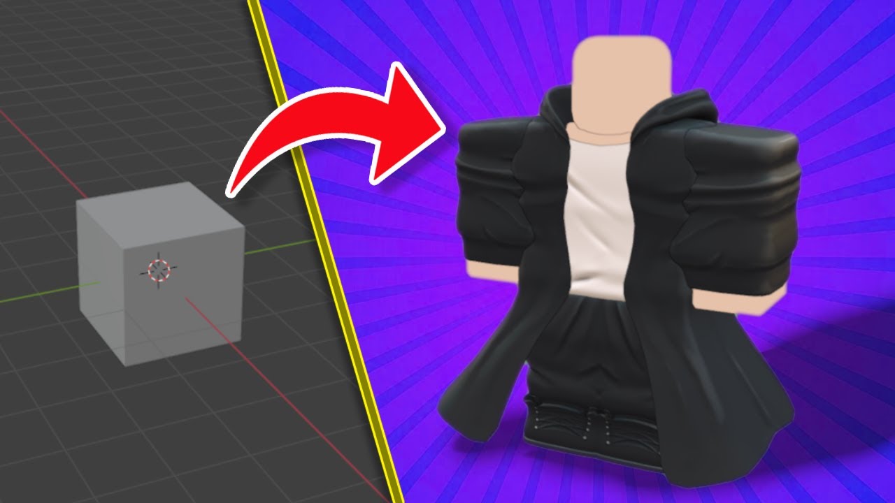 Making Sung Jin-woo's outfit from Solo Leveling in Blender! (Roblox)