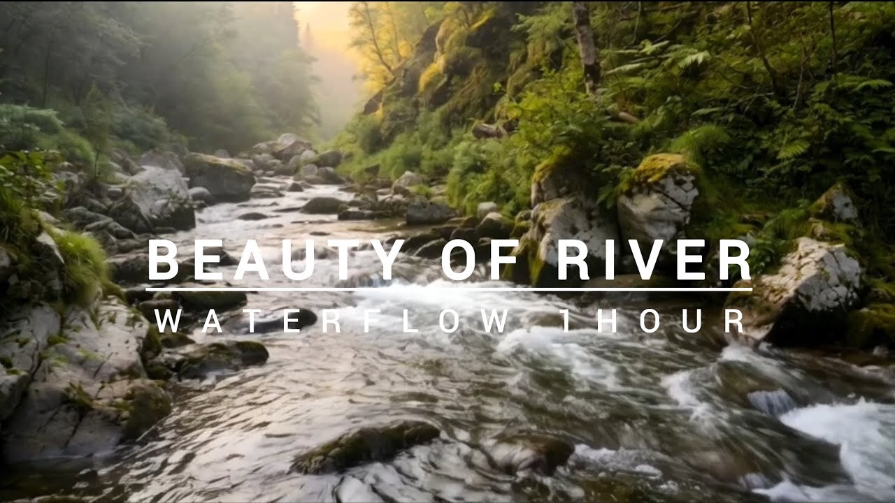 WATERFLOW OF RIVER | 1 HOUR | Deep Focus & Peaceful Sleep Ambience🌊