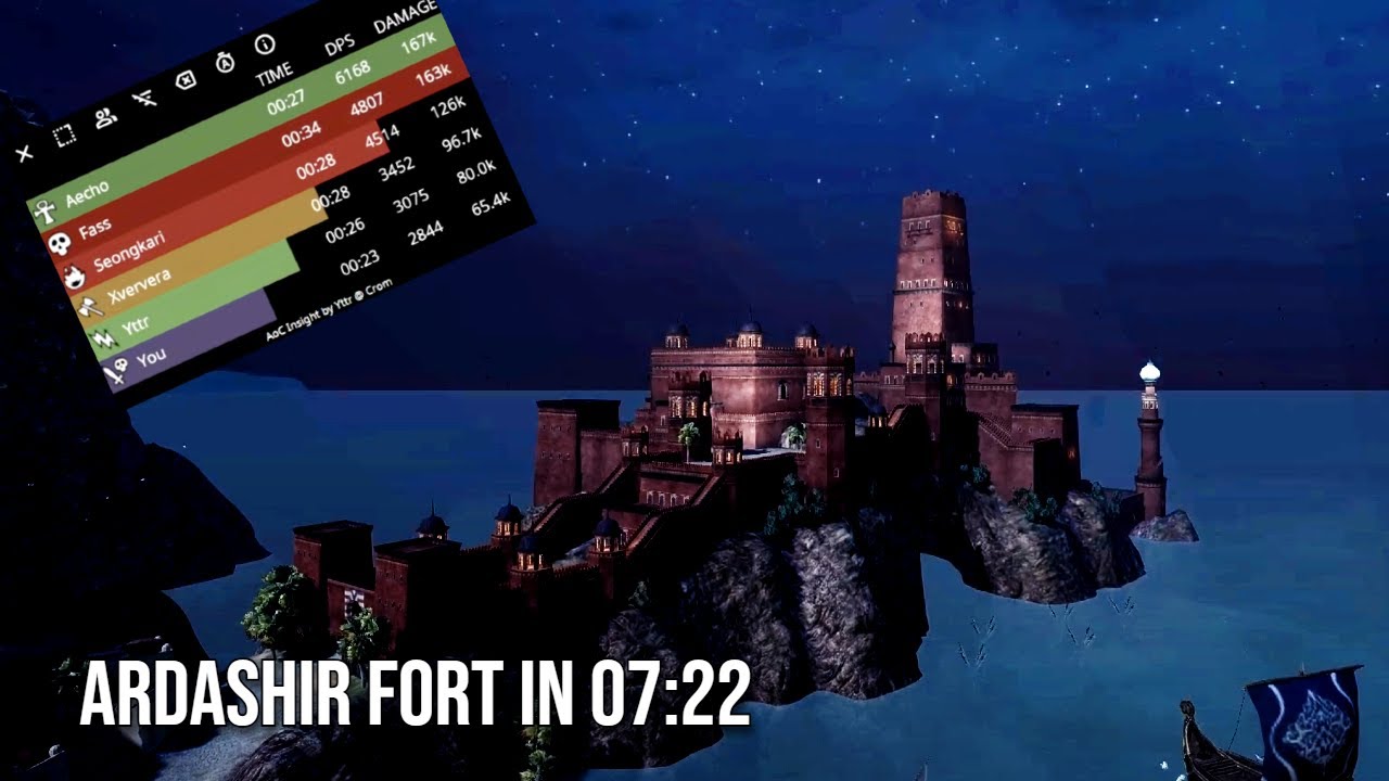 Age of Conan - Ardashir Fort 07:22 Leaderboard entry (aoc insight dps meter)