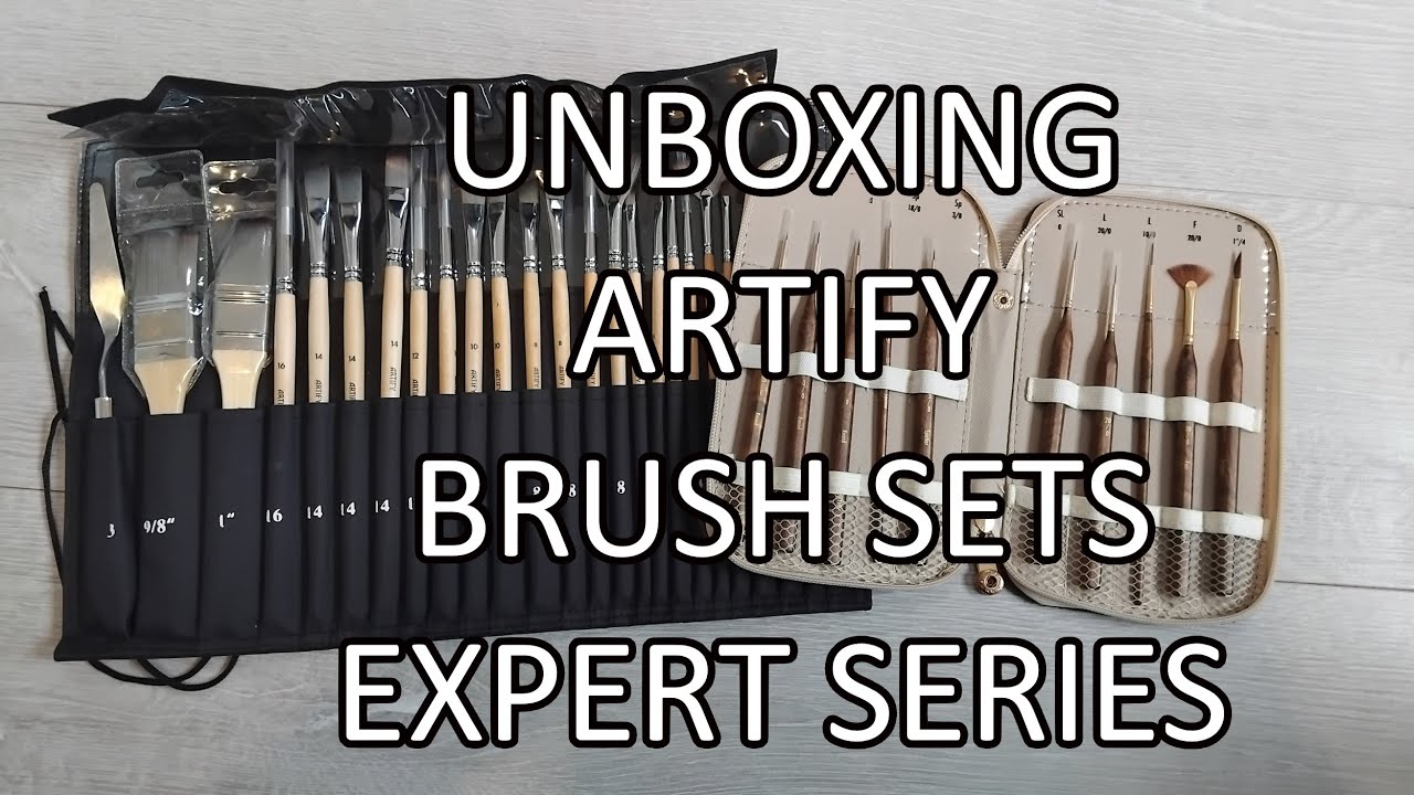 Amazon Artify 2 sets of artists brushes. Unboxing / 1st impressions . Watercolour Acrylic Oil.