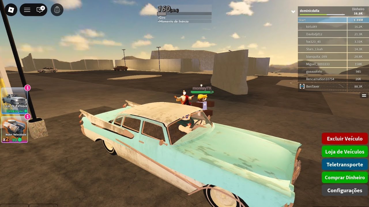 Hoje Vamos jogo esse jogo Dirij carros para baixo de colina! no Roblox 