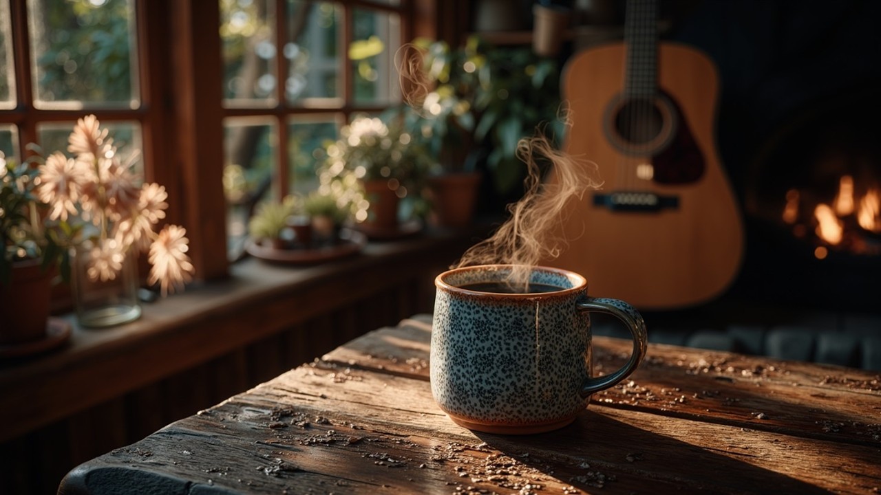 Джаз-гитара в кафе ☕🎸