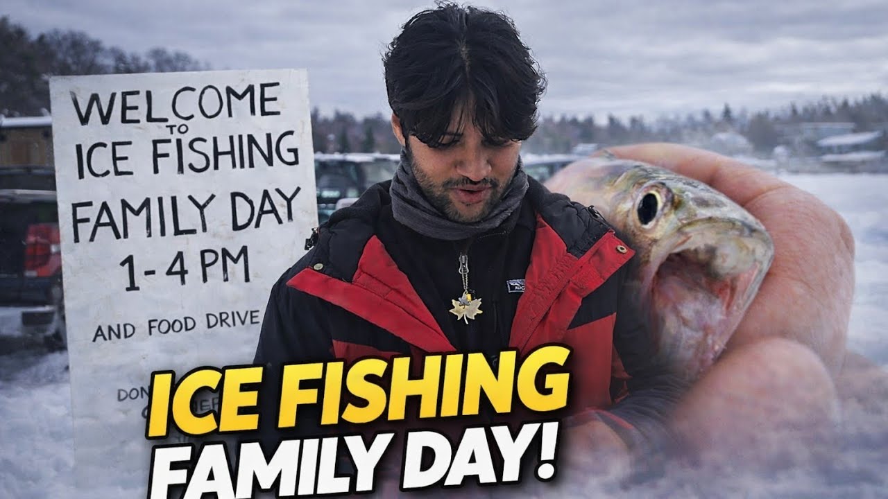 A Perfect Winter Day: Ice Fishing With The Community 🎣❄️, Saint john, Dominion Park Beach.
