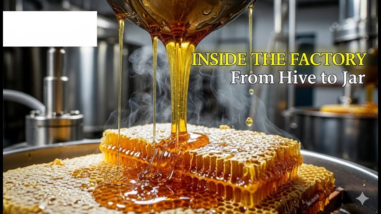 “From Hive to Jar: Honey Processing Like Never Before 🍯 | Factory ASMR”