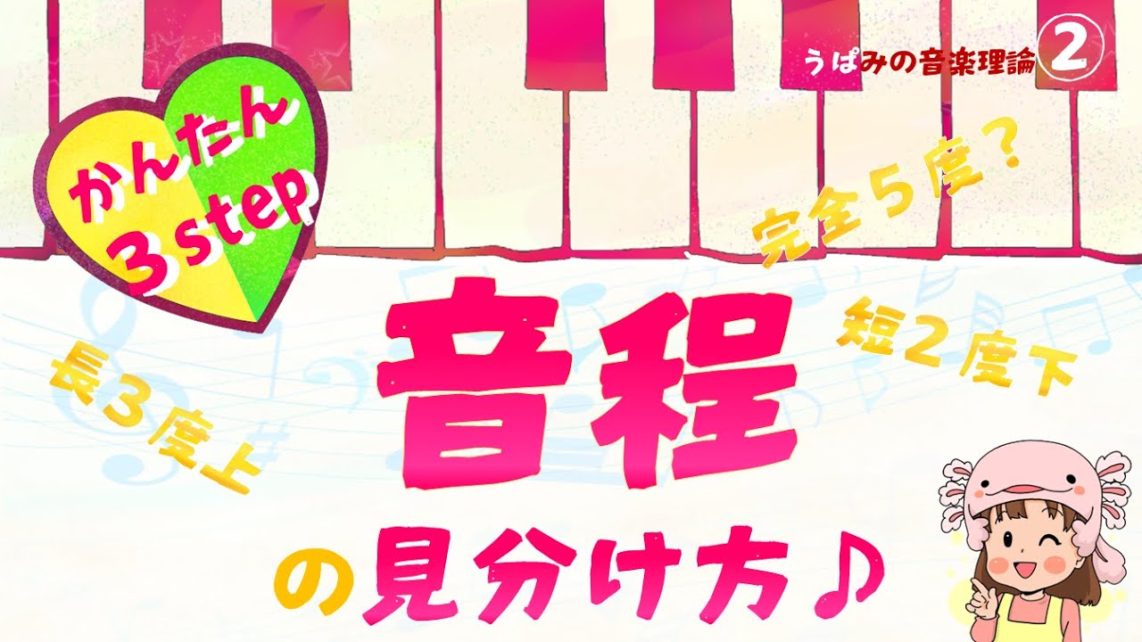 【保育士試験】保育実習理論音楽「和音で重要な長３度・短３度ほか、１度～８度の音程の見分け方解説」ミニテストは移調問題♪　☆保育士試験対策クイズ☆