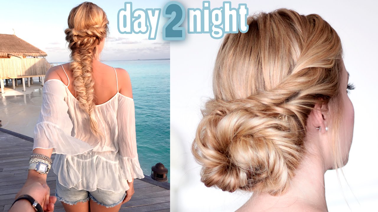 Tuto coiffure de soirée ✿ Chignon pour tous les jours, cheveux mi longs, facile à faire soi même