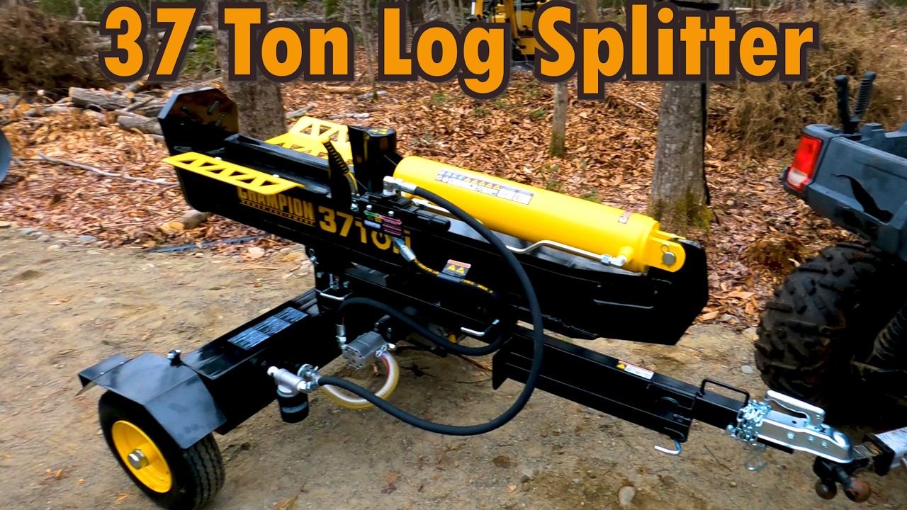 Testing the Champion 37-Ton Log Splitter