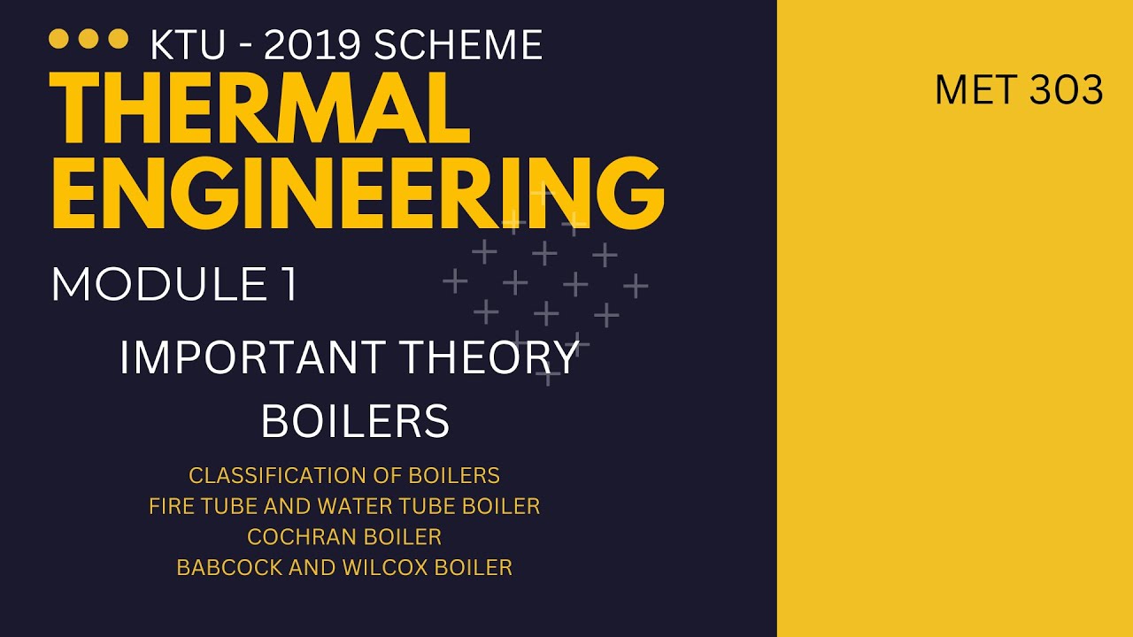 BOILERS  - THERMAL ENGINEERING KTU MODULE 1   IMPORTANT THEORY DISCUSSION - 2019 SCHEME S5